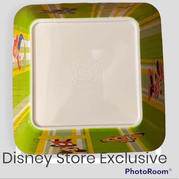 Vintage Disney Store Exclusive Mickey & Friends Melamine Square Serving Bowl - Picture 5 of 8